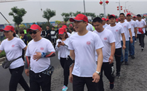 “放松心情，磨砺意志，超越自我” 正定公司参加徒步走活动